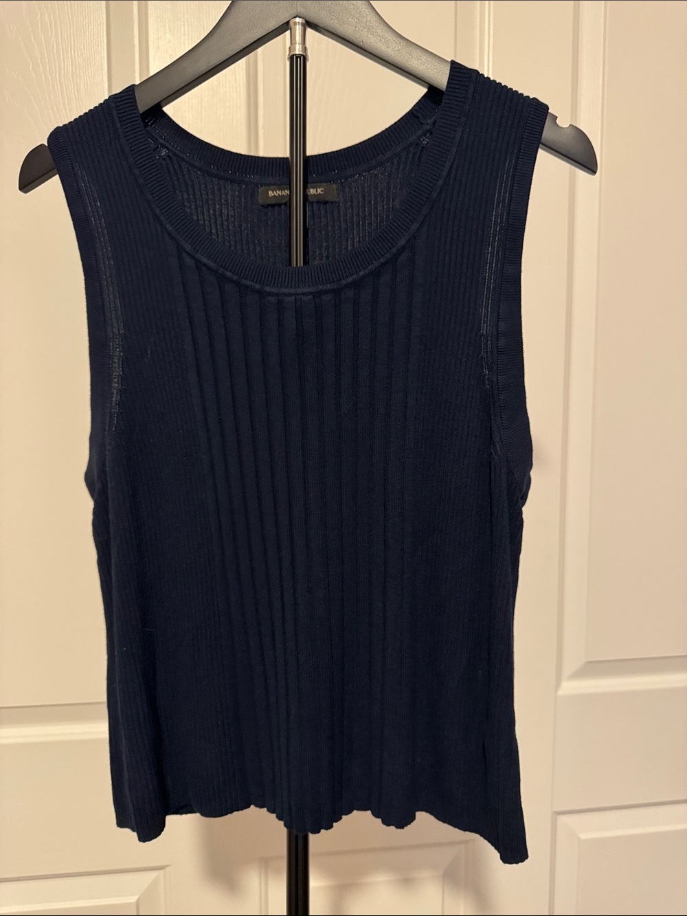 Banana Republic Ribbed Tank Top in Blue Size Large Like New